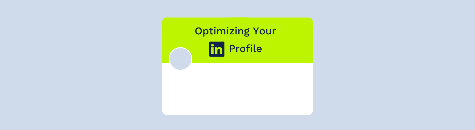 Simple LinkedIn profile mockup with bright neon yellow banner background.